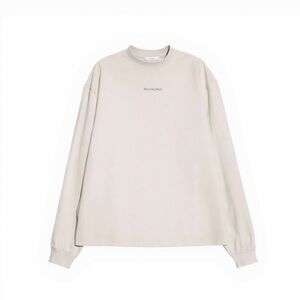 Balenciaga Unisex logo print Long Sleeve Sweatshirt in Oatmeal